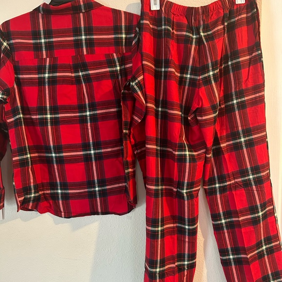 Checkered brush flannel unisex pajama set - Picture 3 of 5